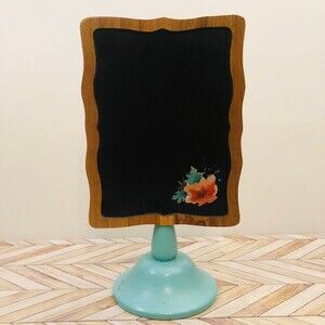 Pioneer Woman 2017 Willow Menu Chalkboard with Stand 13" X 5" Acacia Wood